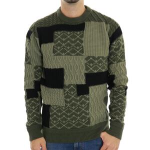 MAGLIA SUNE PATCHWORK VERDE